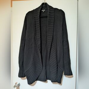 Express Black Open Front Cardigan